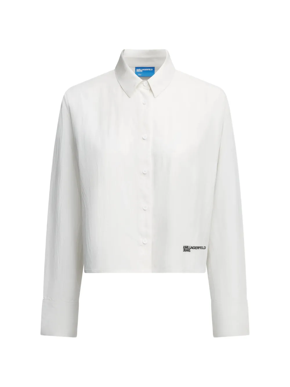 Karl Lagerfeld Jeans boxy-fit back-slit shirt Wit