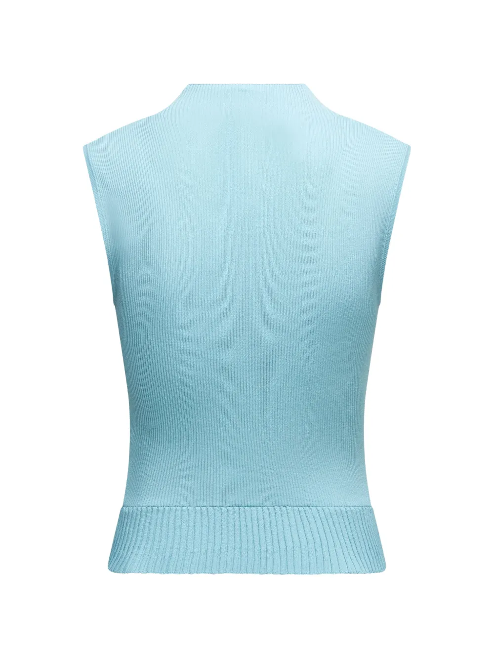 Karl Lagerfeld Jeans ribbed-knit sleeveless top Blauw