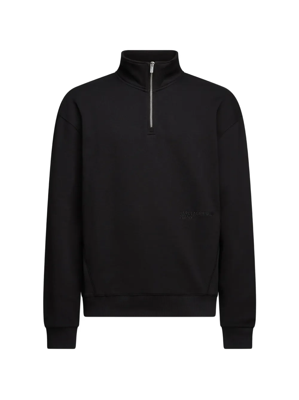 Karl Lagerfeld Jeans Trui met halve rits Zwart