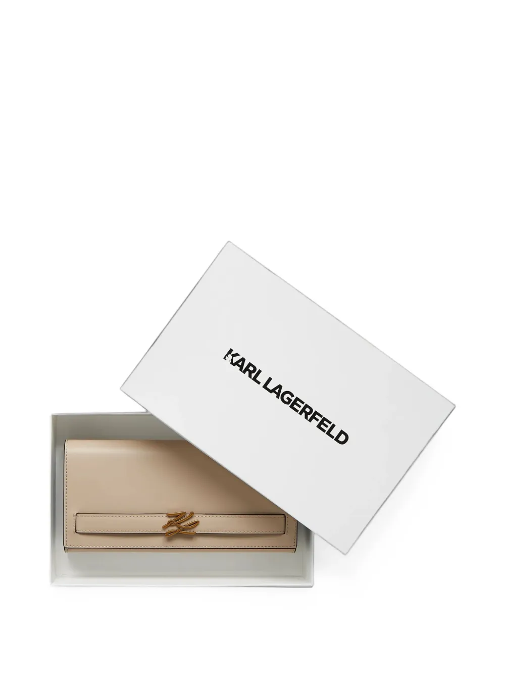 Karl Lagerfeld K Autograph flap wallet Beige