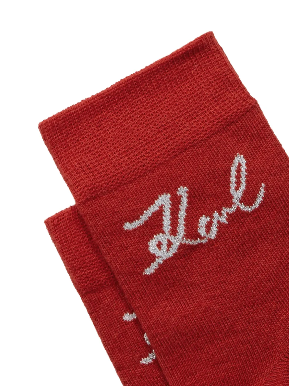 Karl Lagerfeld ribbed-cuffs socks (set of five) Blauw