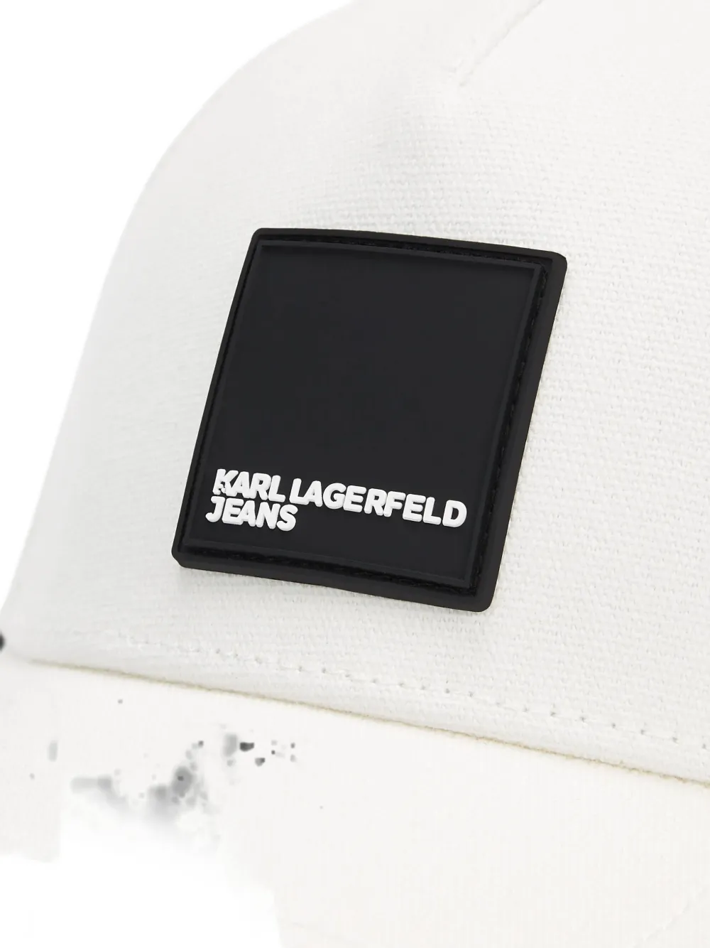 Karl Lagerfeld Jeans logo-patch cap Wit