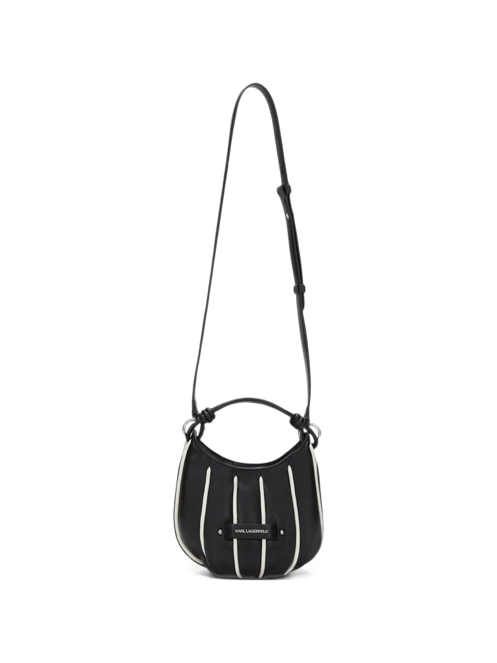 Karl Lagerfeld K Axis gestreepte shopper Zwart