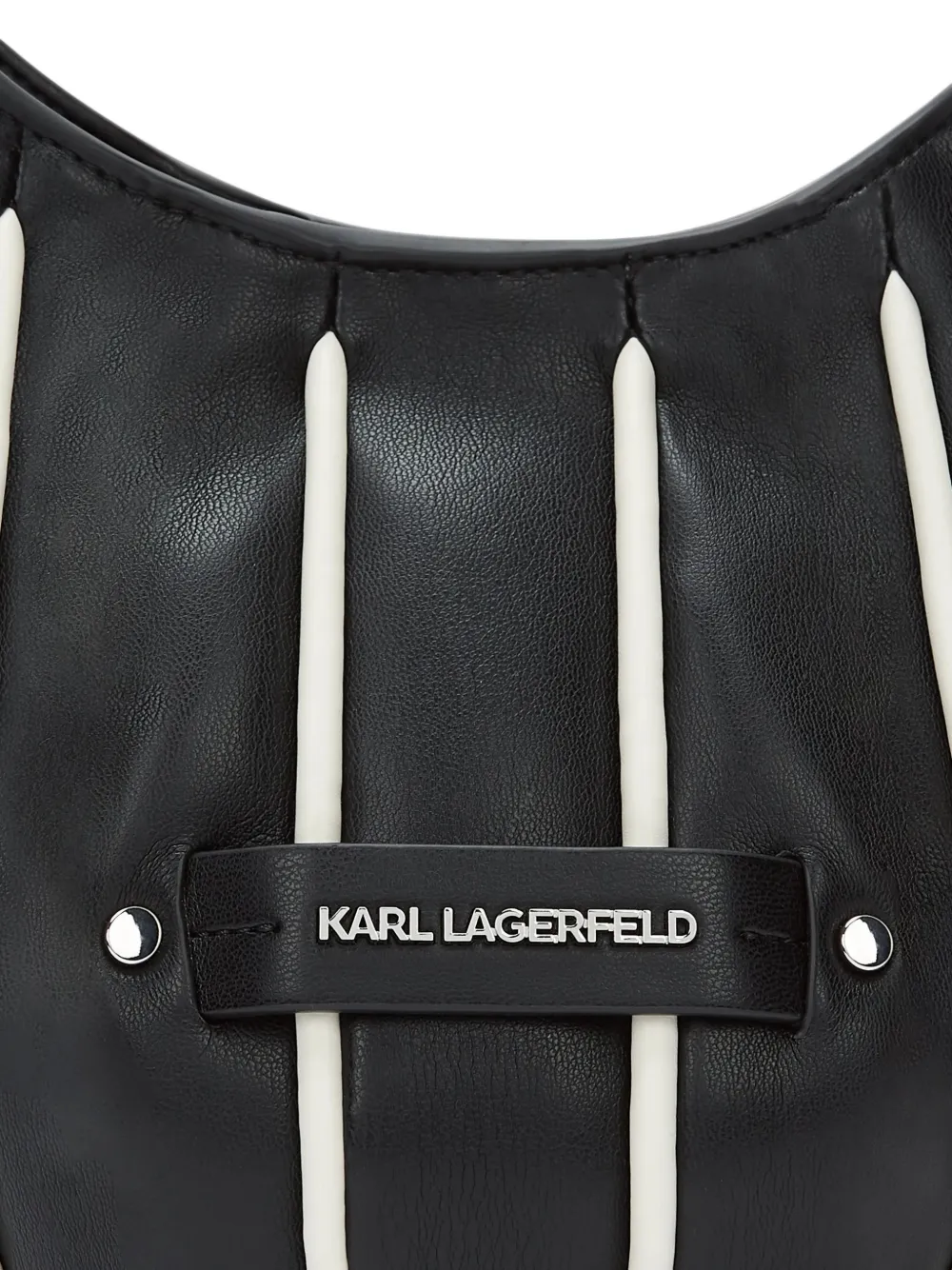 Karl Lagerfeld K Axis gestreepte shopper Zwart