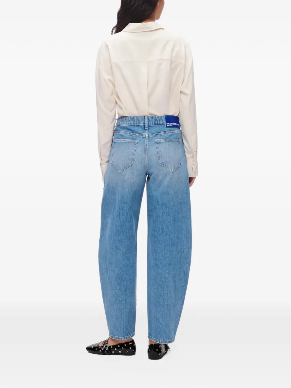 Karl Lagerfeld Jeans barrel-leg jeans Blauw