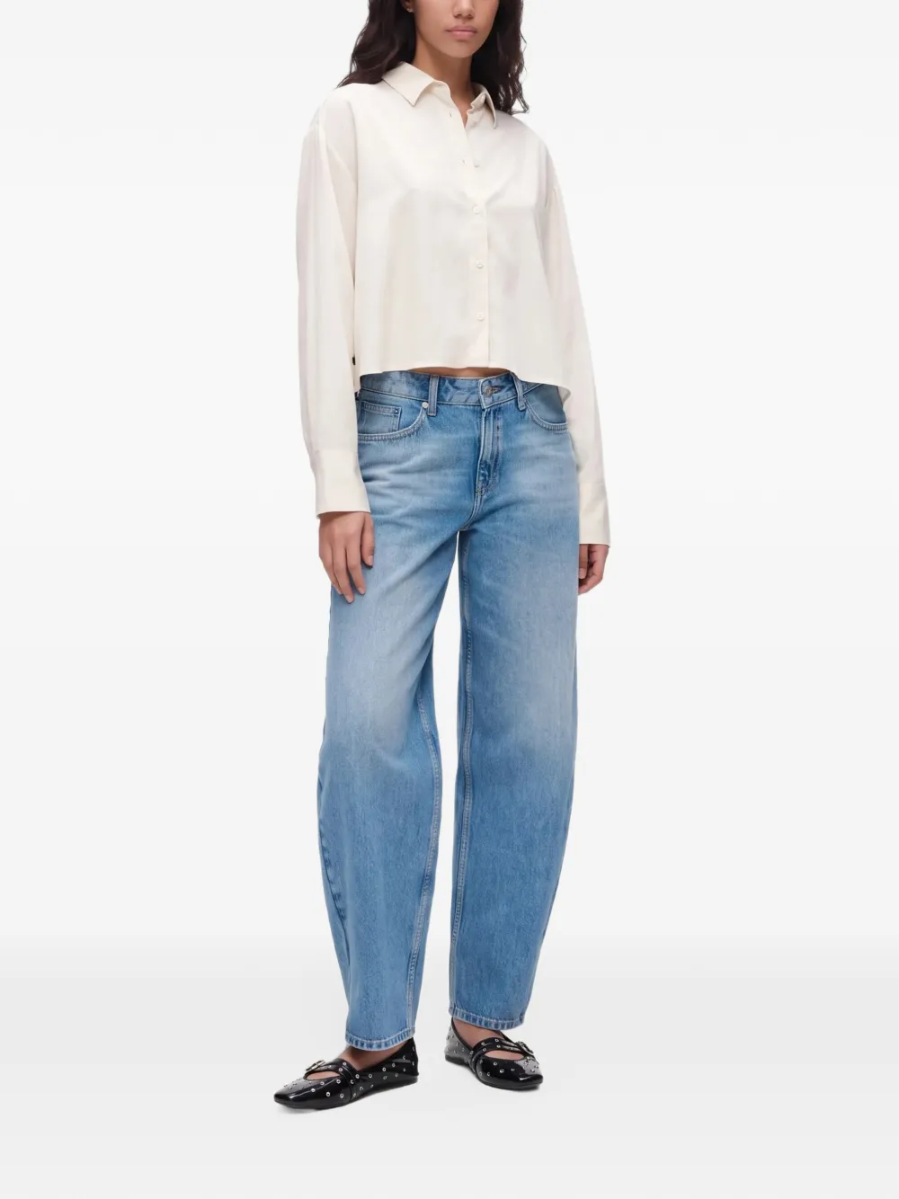 Karl Lagerfeld Jeans barrel-leg jeans Blauw