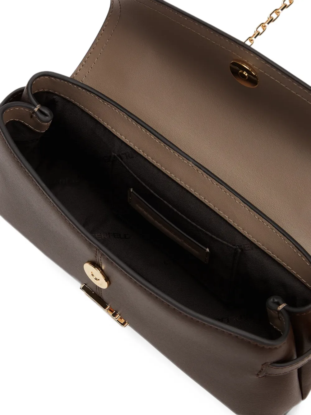 Karl Lagerfeld K Autograph leren crossbodytas Bruin