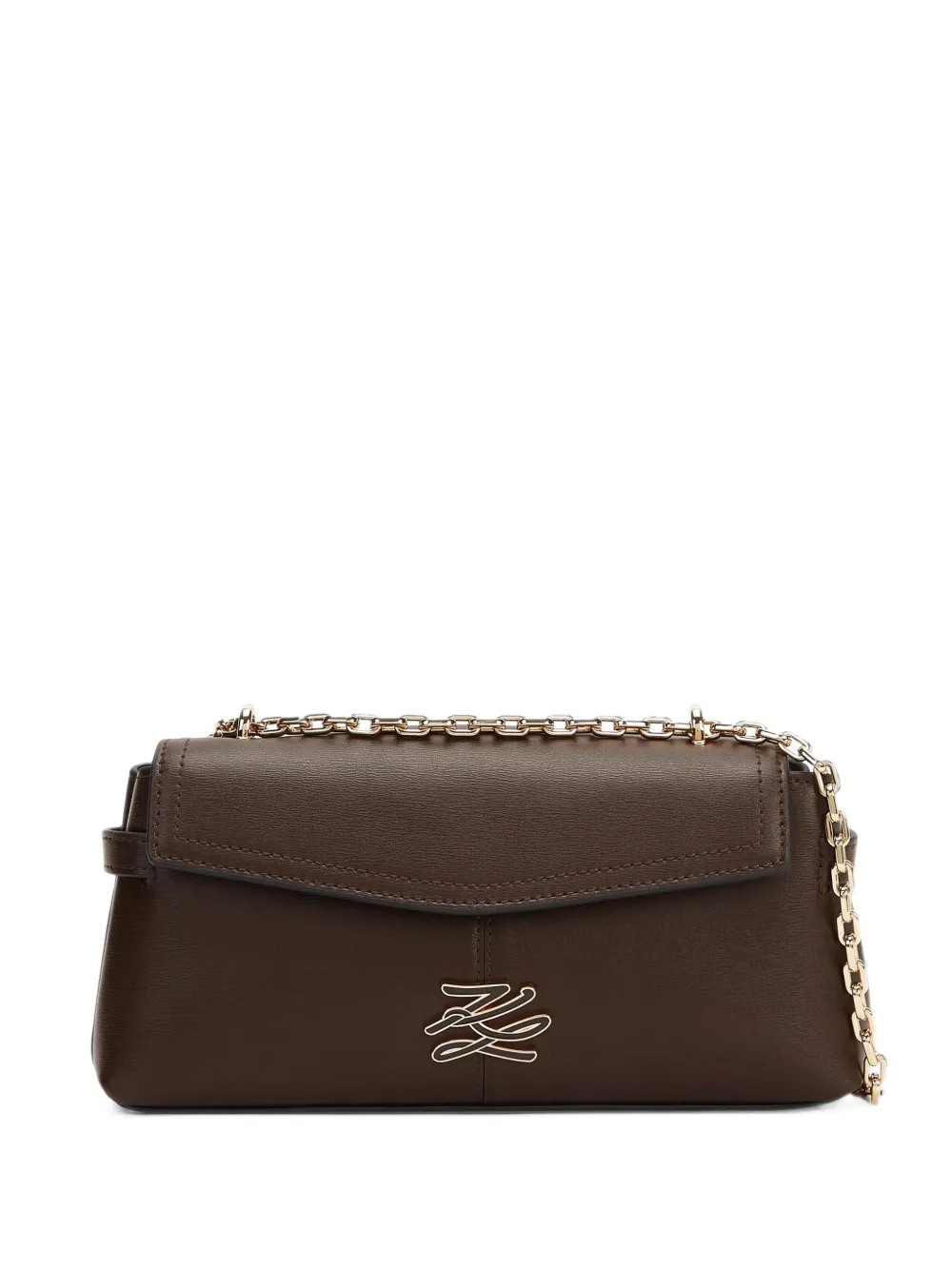 Karl Lagerfeld Borsa a tracolla K/Autograph in pelle - Marrone