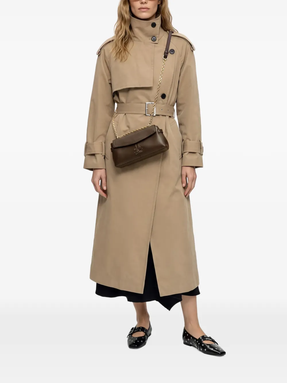 Karl Lagerfeld K Autograph leren crossbodytas Bruin