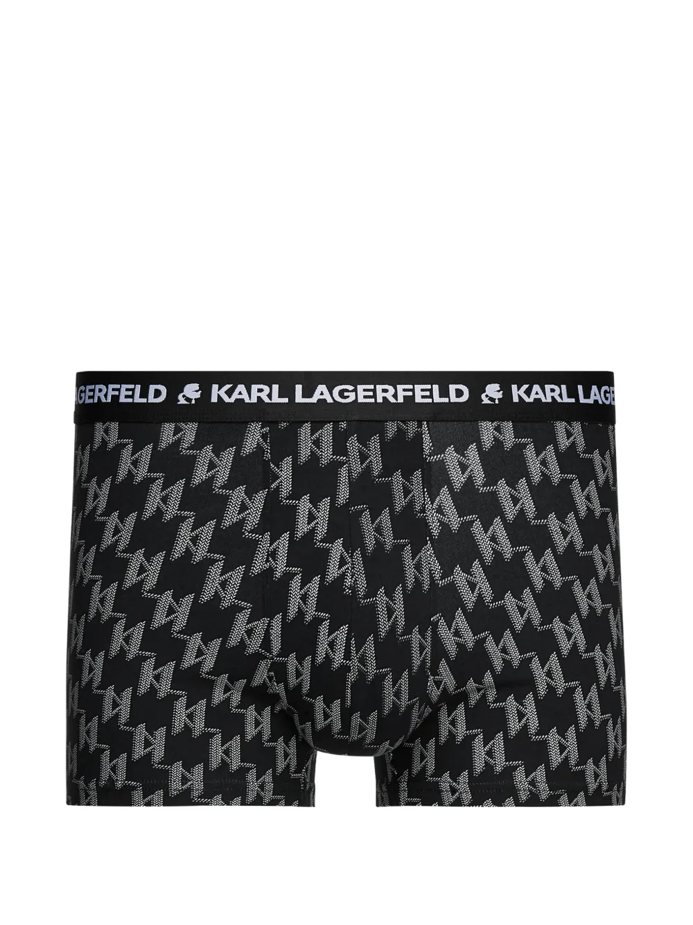 Karl Lagerfeld Drie boxershrots met monogram Zwart