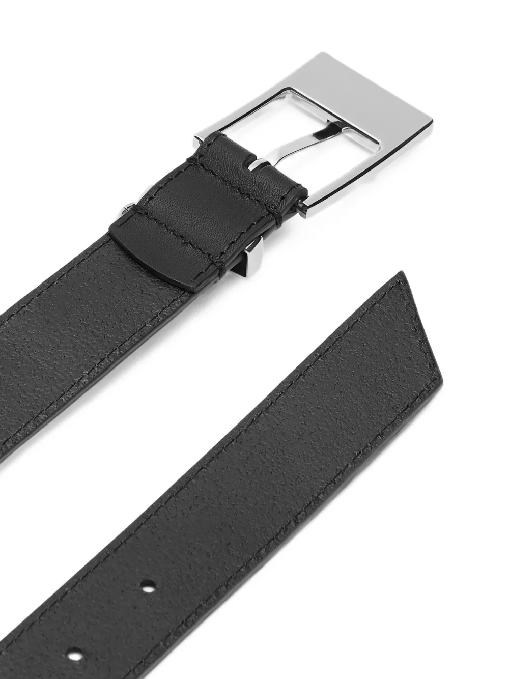 Karl Lagerfeld Jeans chain-detail leather belt Zwart