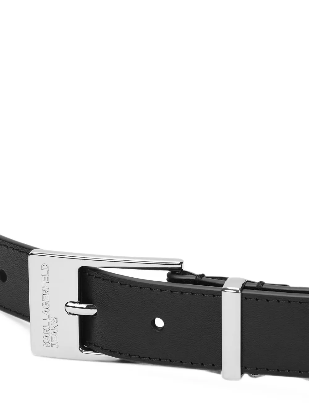 Karl Lagerfeld Jeans chain-detail leather belt Zwart