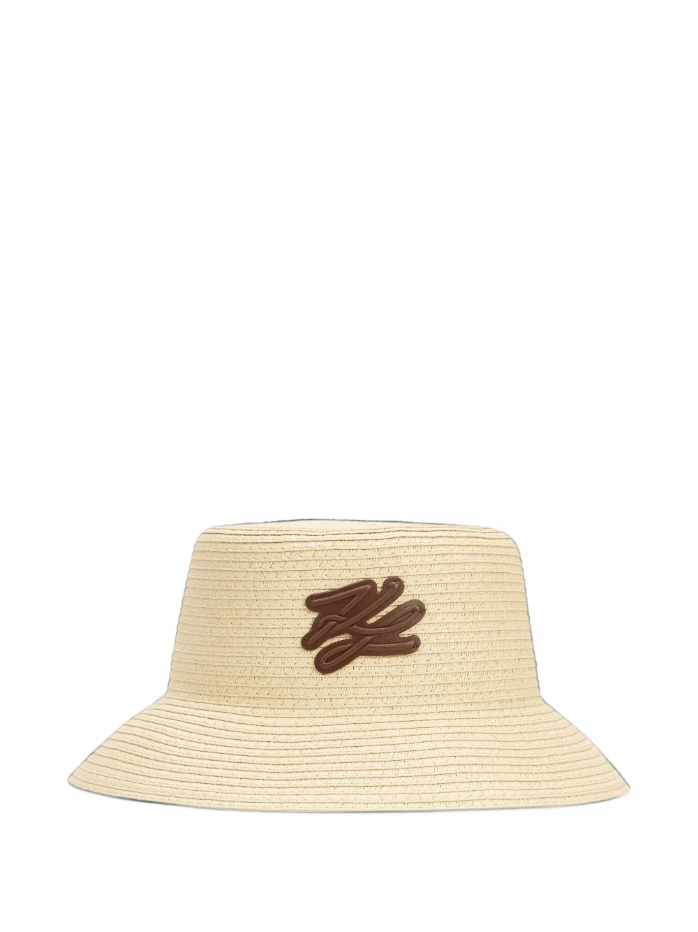Karl Lagerfeld K Autograph raffia beach hat Beige