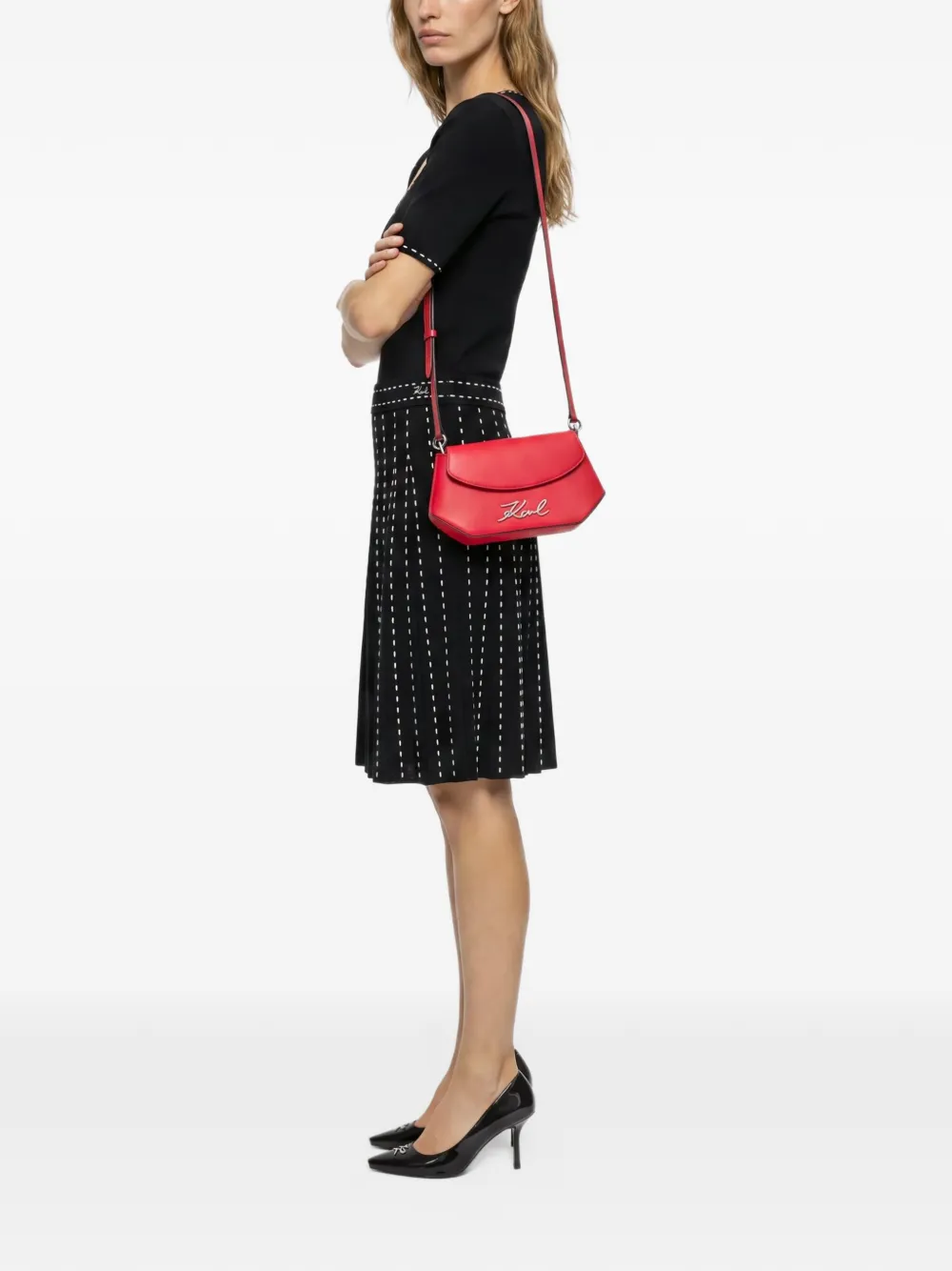 Karl Lagerfeld K Signature cross body bag Rood