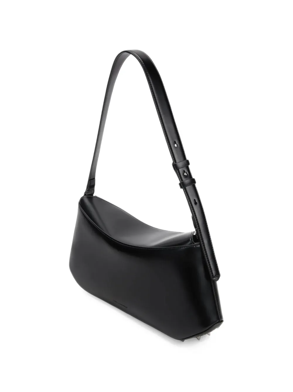 Karl Lagerfeld K Signature studs elongated shoulder bag Zwart