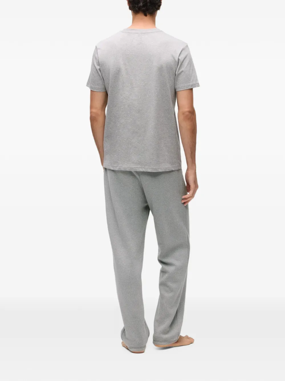 Karl Lagerfeld logo rib loungewear sweatpants Grijs