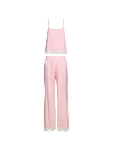 Karl Lagerfeld lace-trim pajamas set