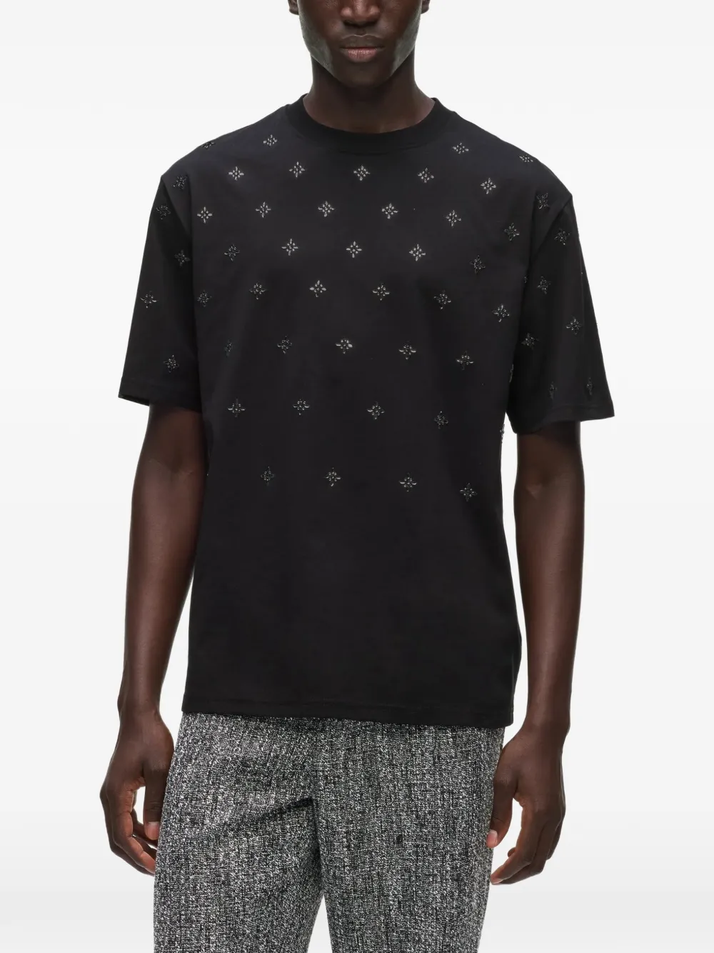 Karl Lagerfeld embellished T-shirt Zwart