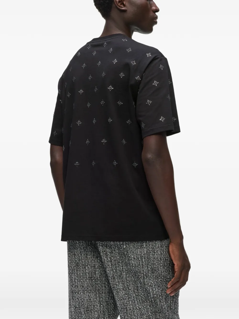 Karl Lagerfeld embellished T-shirt Zwart