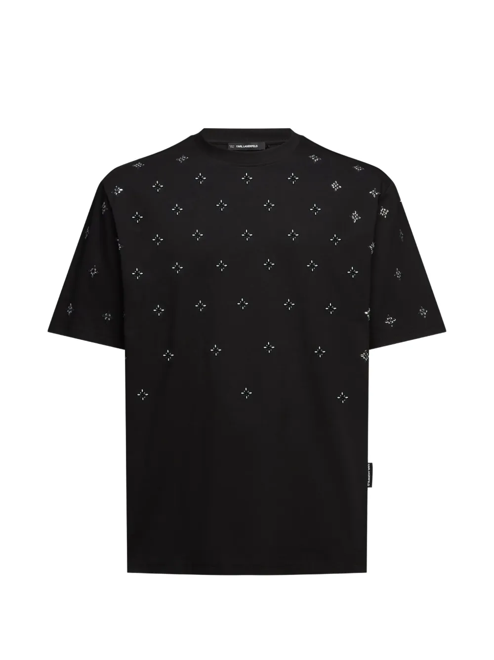 Karl Lagerfeld embellished T-shirt Zwart