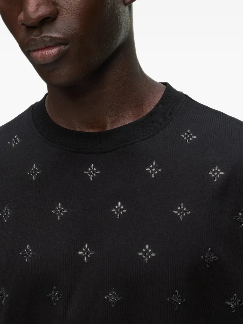 Karl Lagerfeld embellished T-shirt Zwart