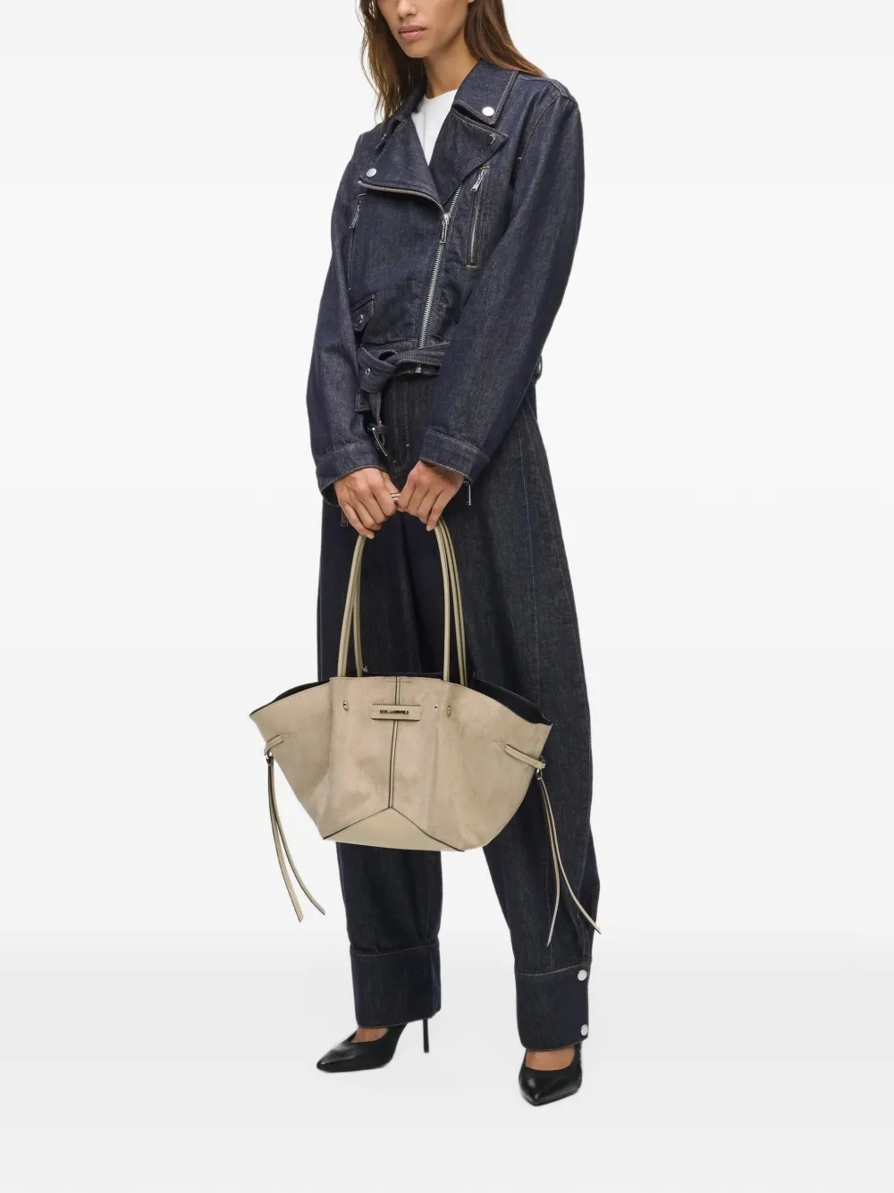 Karl Lagerfeld K Pierced tote bag Beige