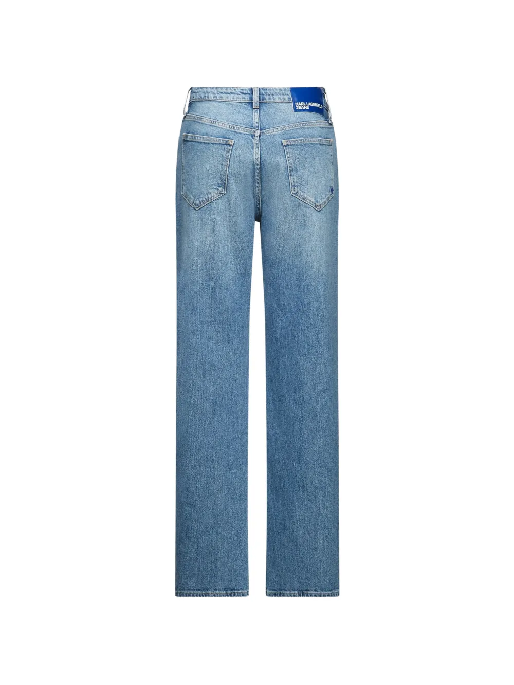 Karl Lagerfeld Jeans high-rise straight-leg jeans Blauw