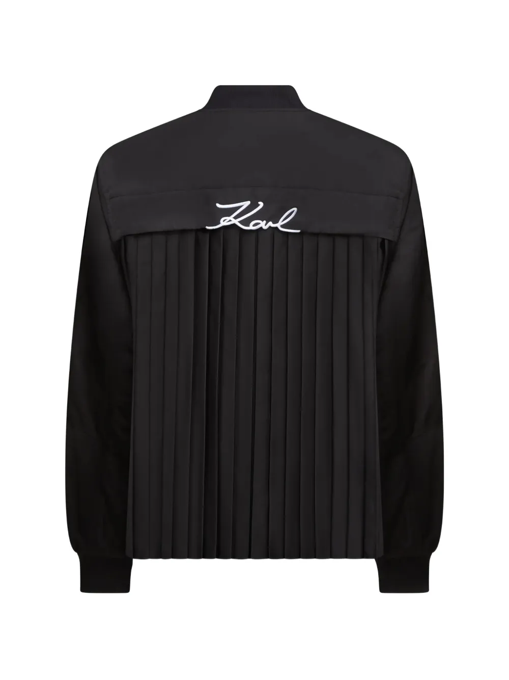 Karl Lagerfeld pleated-back jacket Zwart