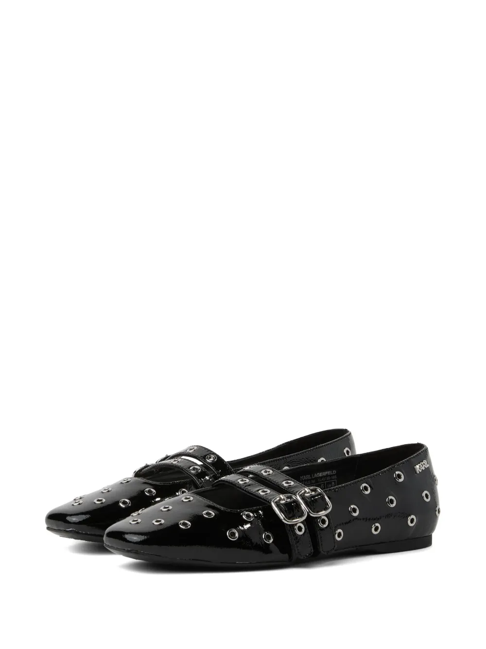 Karl Lagerfeld Mary Jane Konnie con occhielli - Nero