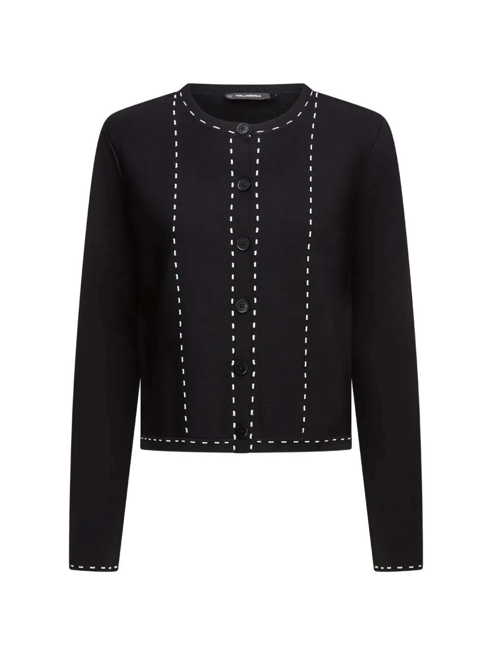 Karl Lagerfeld Cardigan con cuciture a contrasto - Nero