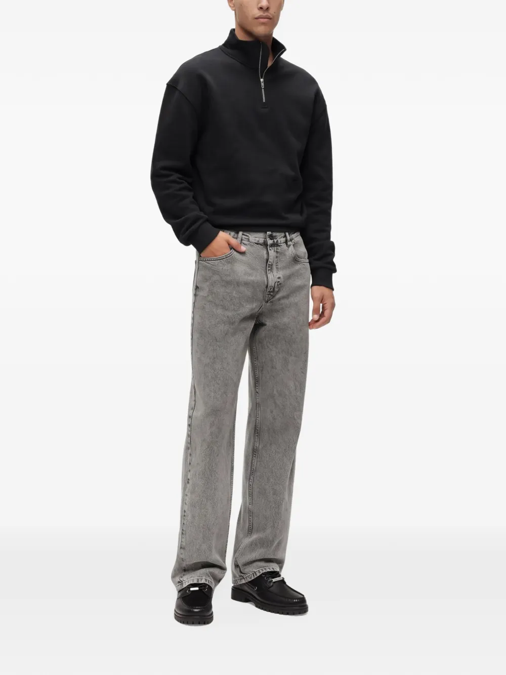 Karl Lagerfeld Jeans acid-wash relaxed-fit jeans Grijs