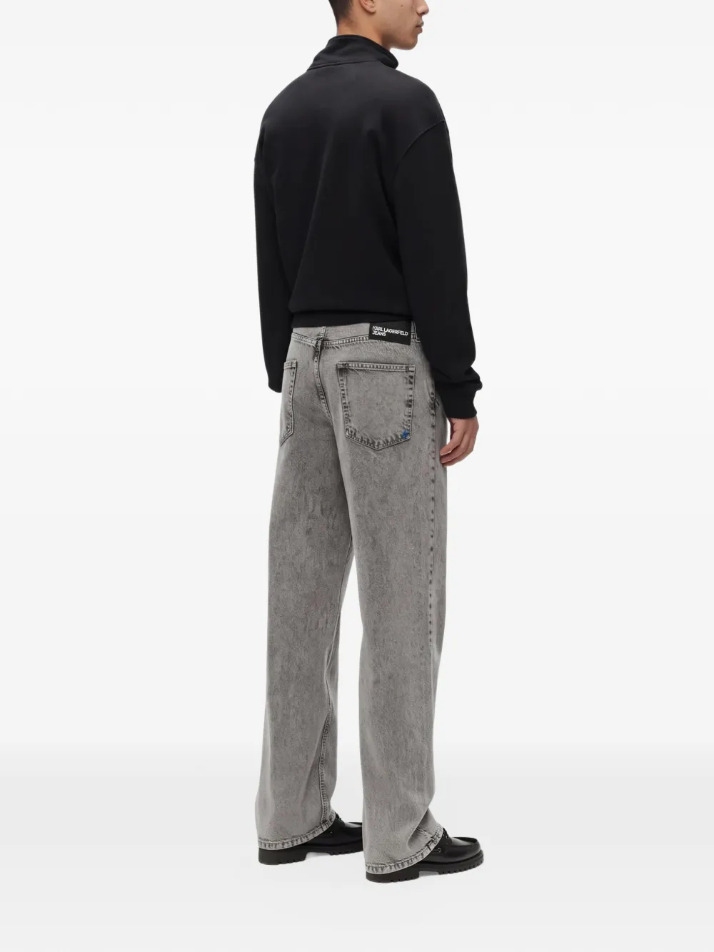 Karl Lagerfeld Jeans acid-wash relaxed-fit jeans Grijs