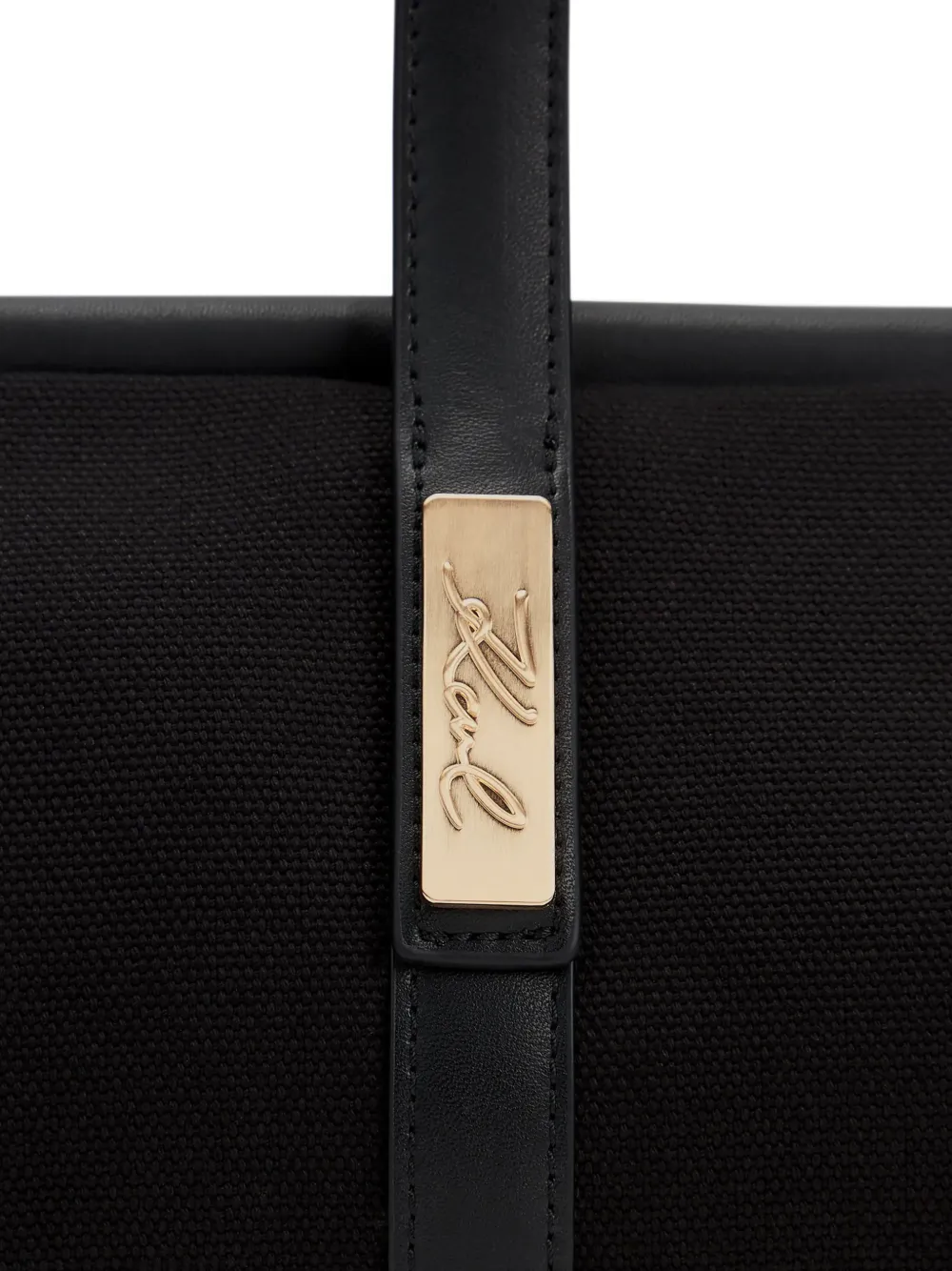 Karl Lagerfeld Signature strap pouch Zwart