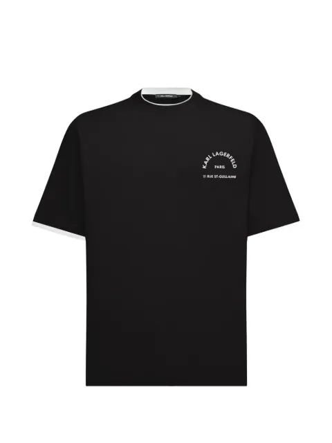 Karl Lagerfeld camiseta Rue St-Guillaume con doble cuello