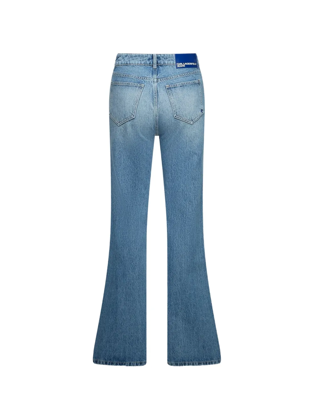 Karl Lagerfeld Jeans slit flared jeans Blauw