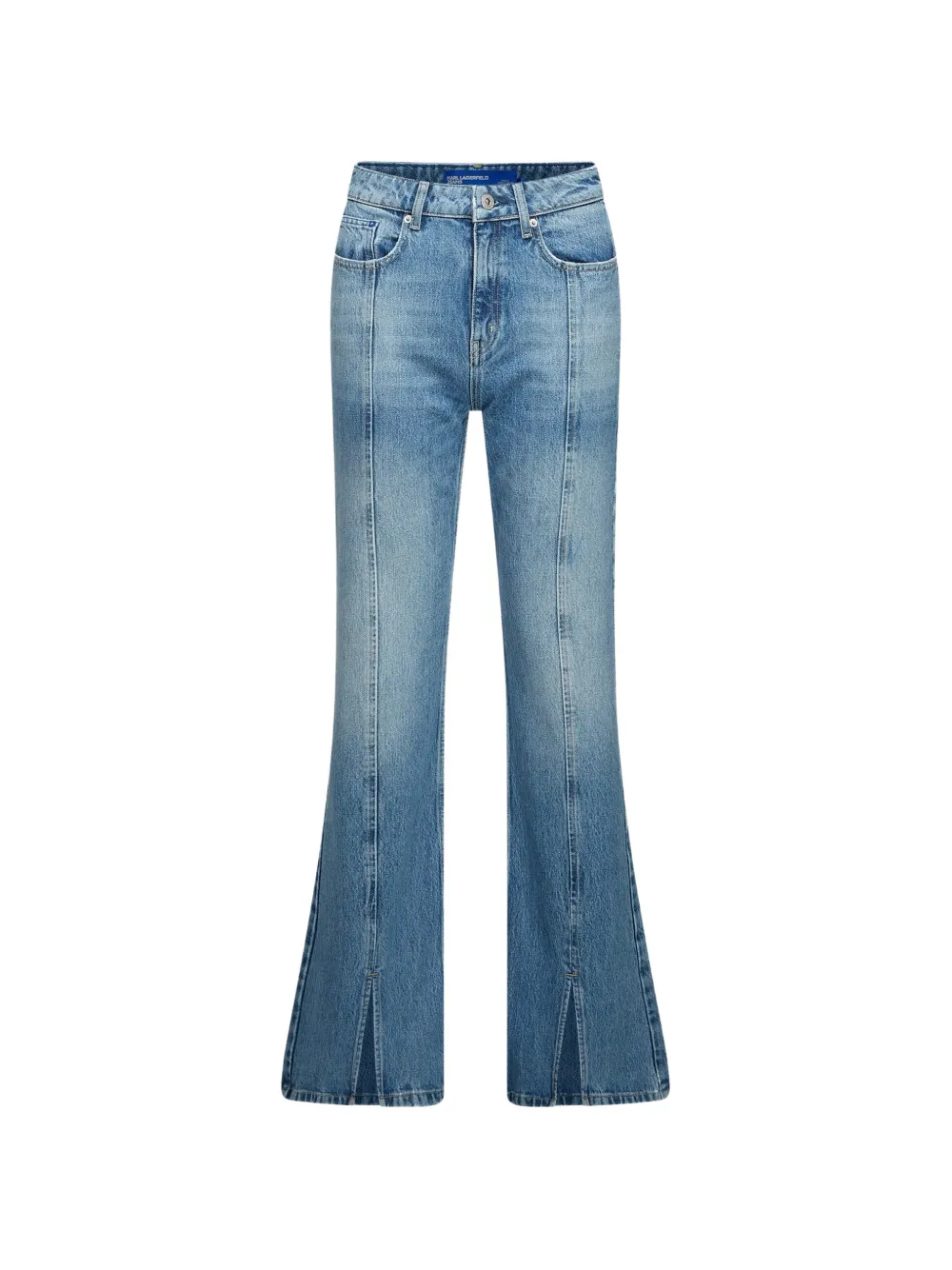 Karl Lagerfeld Jeans slit flared jeans - Blu