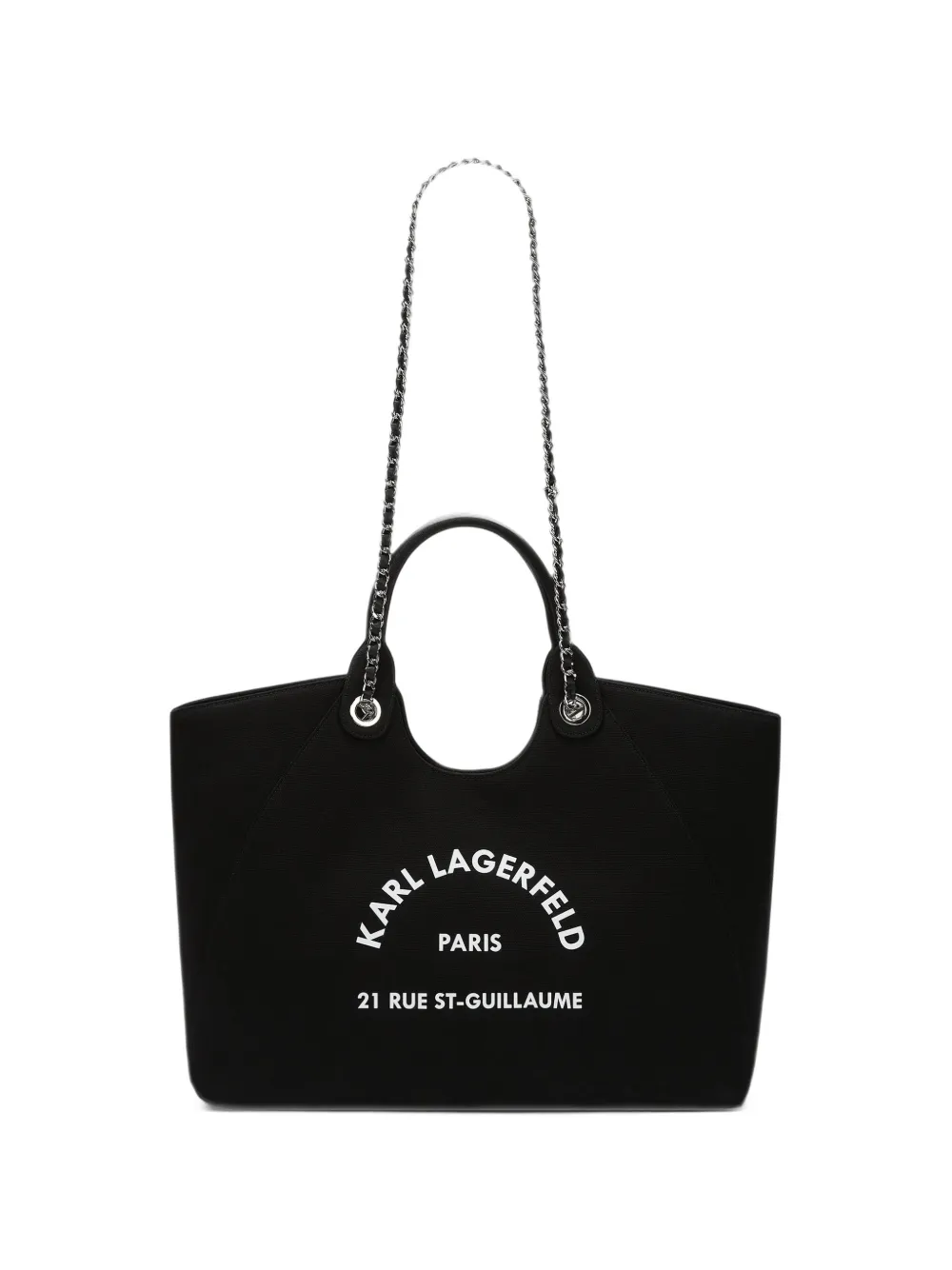 Karl Lagerfeld Rue St-Guillaume chain tote bag - Nero