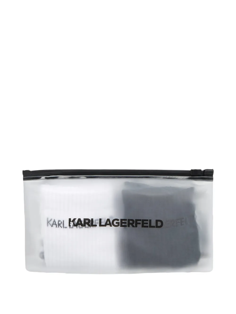 Karl Lagerfeld logo-detail socks (set of two) Wit