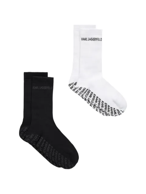 Karl Lagerfeld logo-detail socks (set of two)