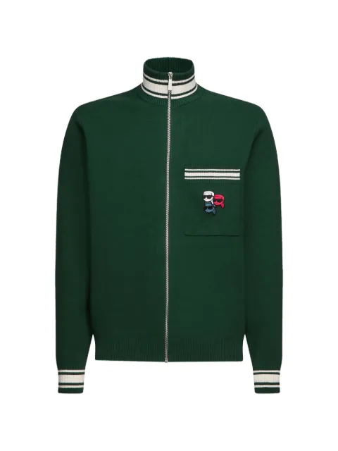 Karl Lagerfeld Ikon knitted zip-up jacket