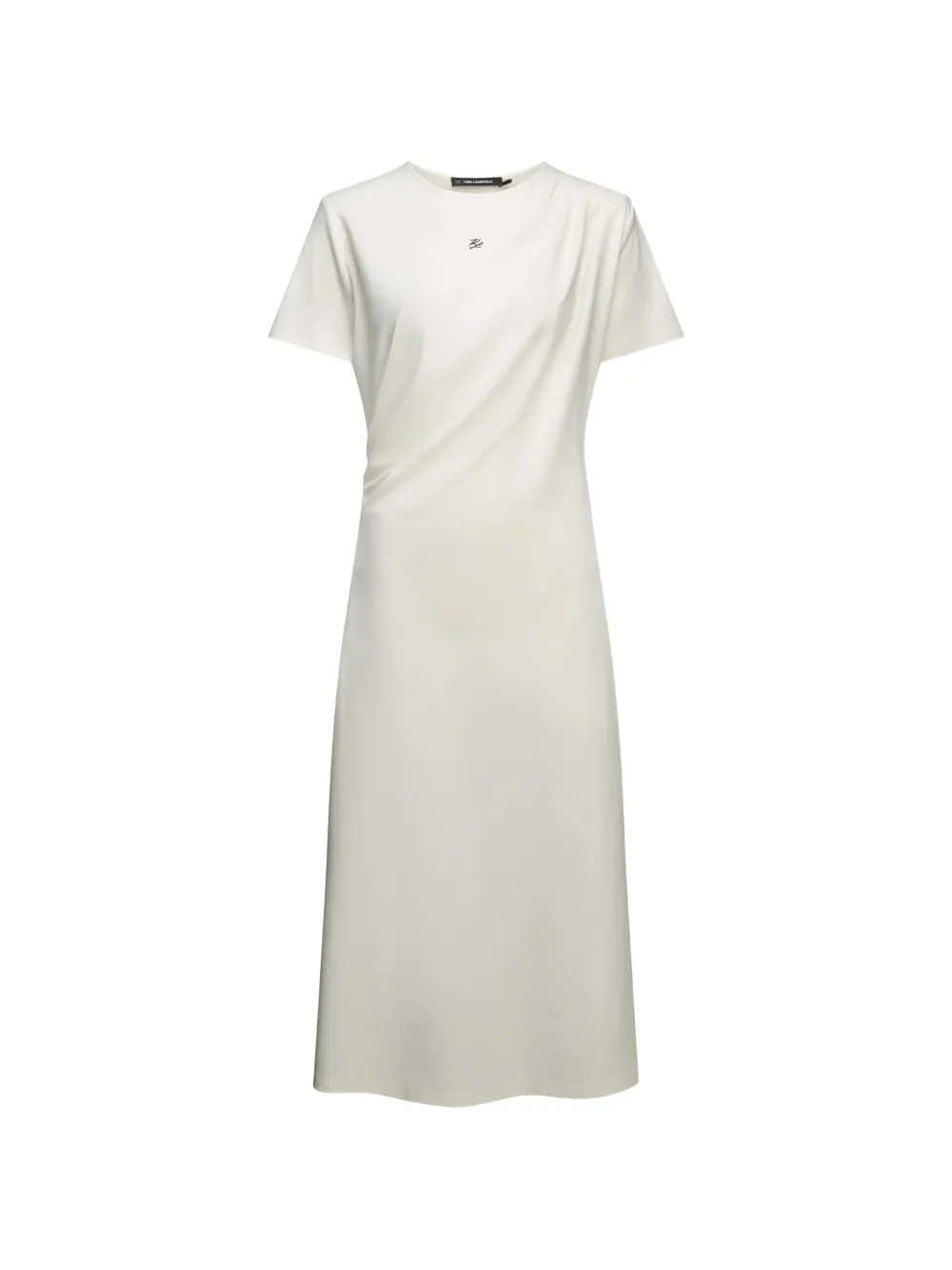 Karl Lagerfeld draped T-shirt midi dress Beige
