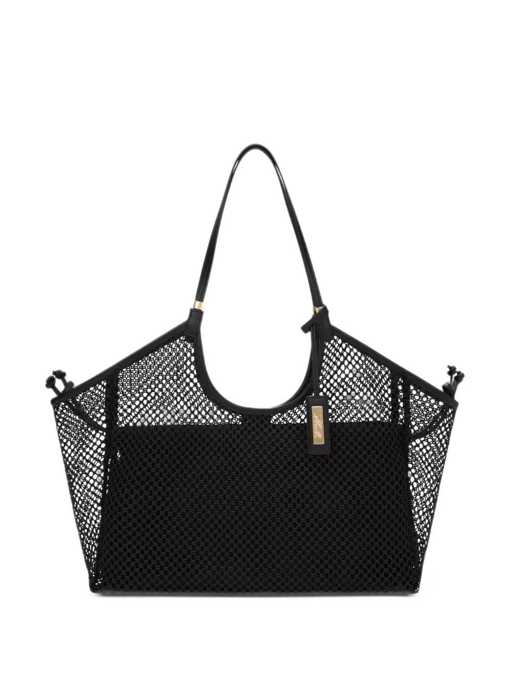 Karl Lagerfeld K/Signature mesh beach bag in Black
