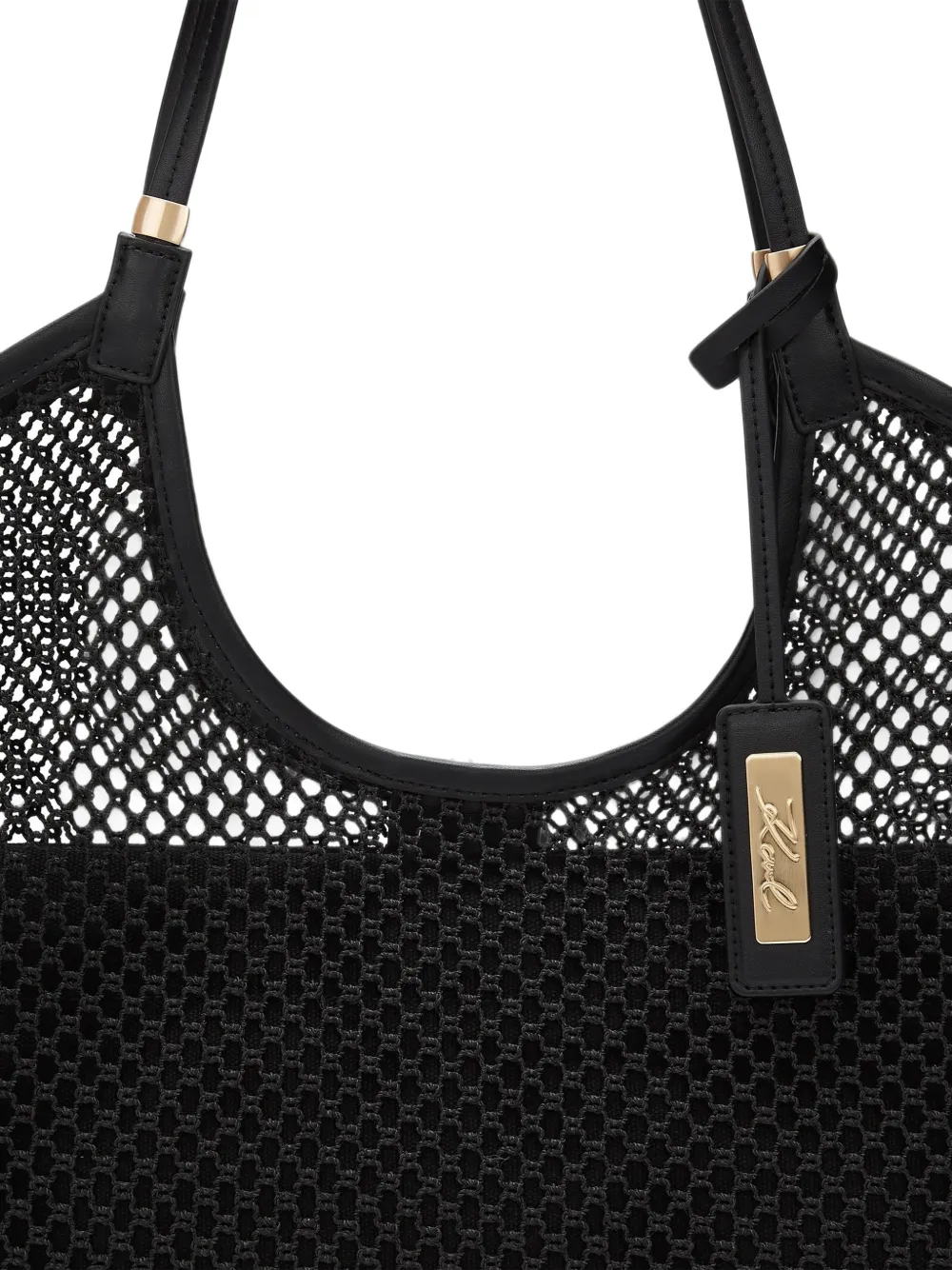 Karl Lagerfeld K Signature mesh beach bag Zwart