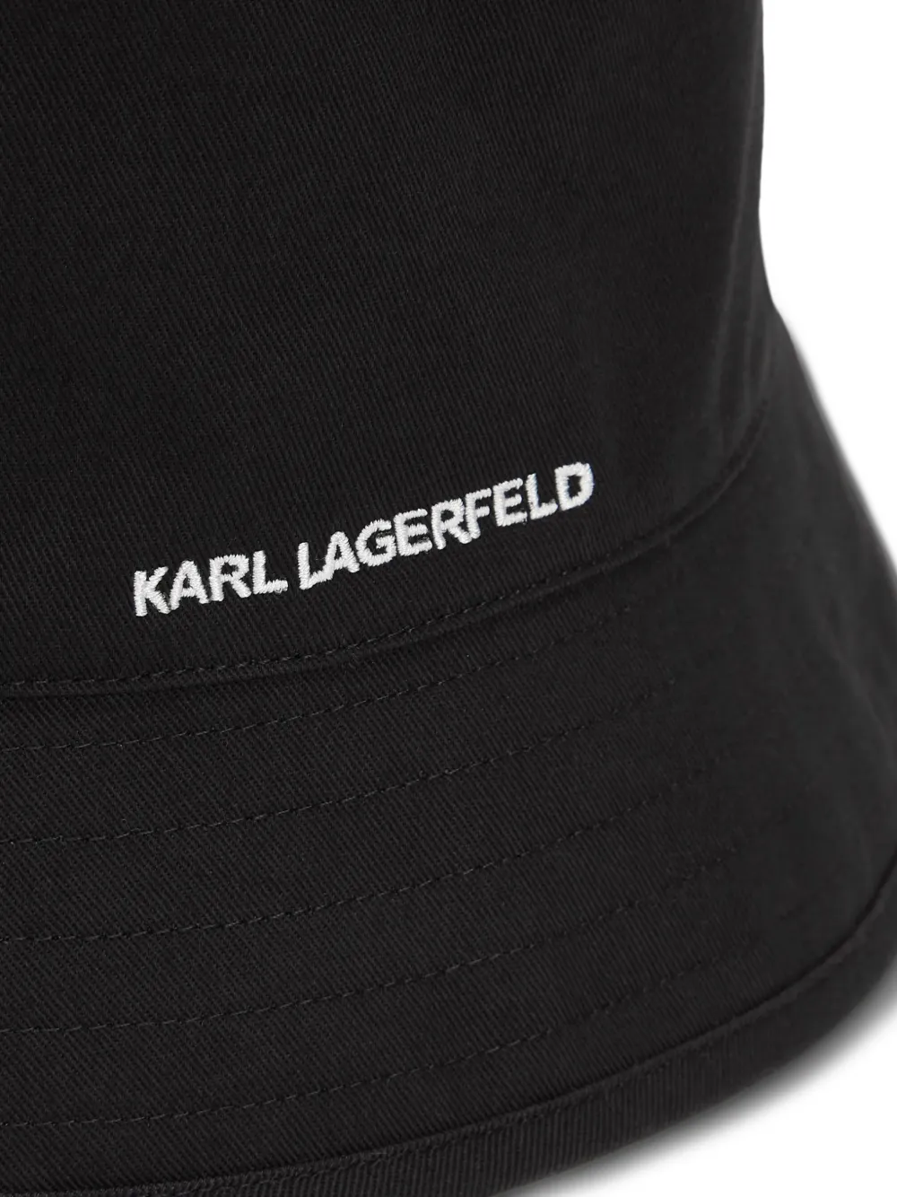 Karl Lagerfeld Ikon reversible checked bucket hat Zwart