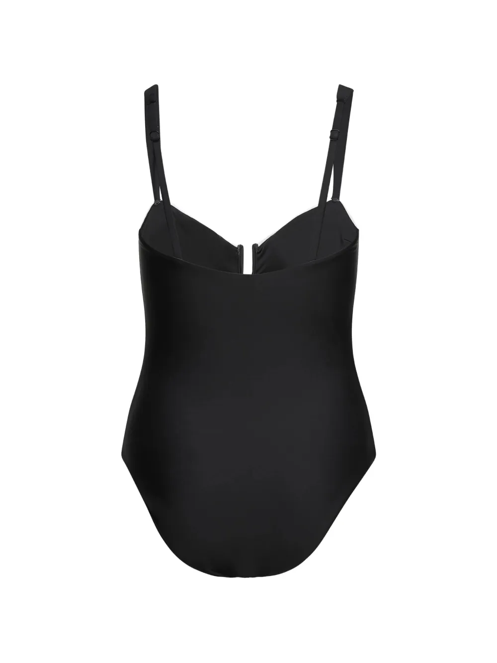 Karl Lagerfeld contrast-trim swimsuit Zwart