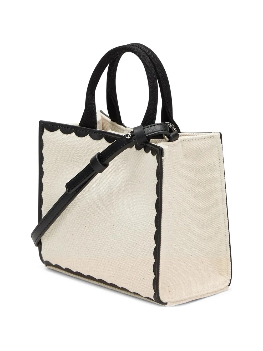 Karl Lagerfeld mini Rue St-Guillaume scalloped tote bag Beige