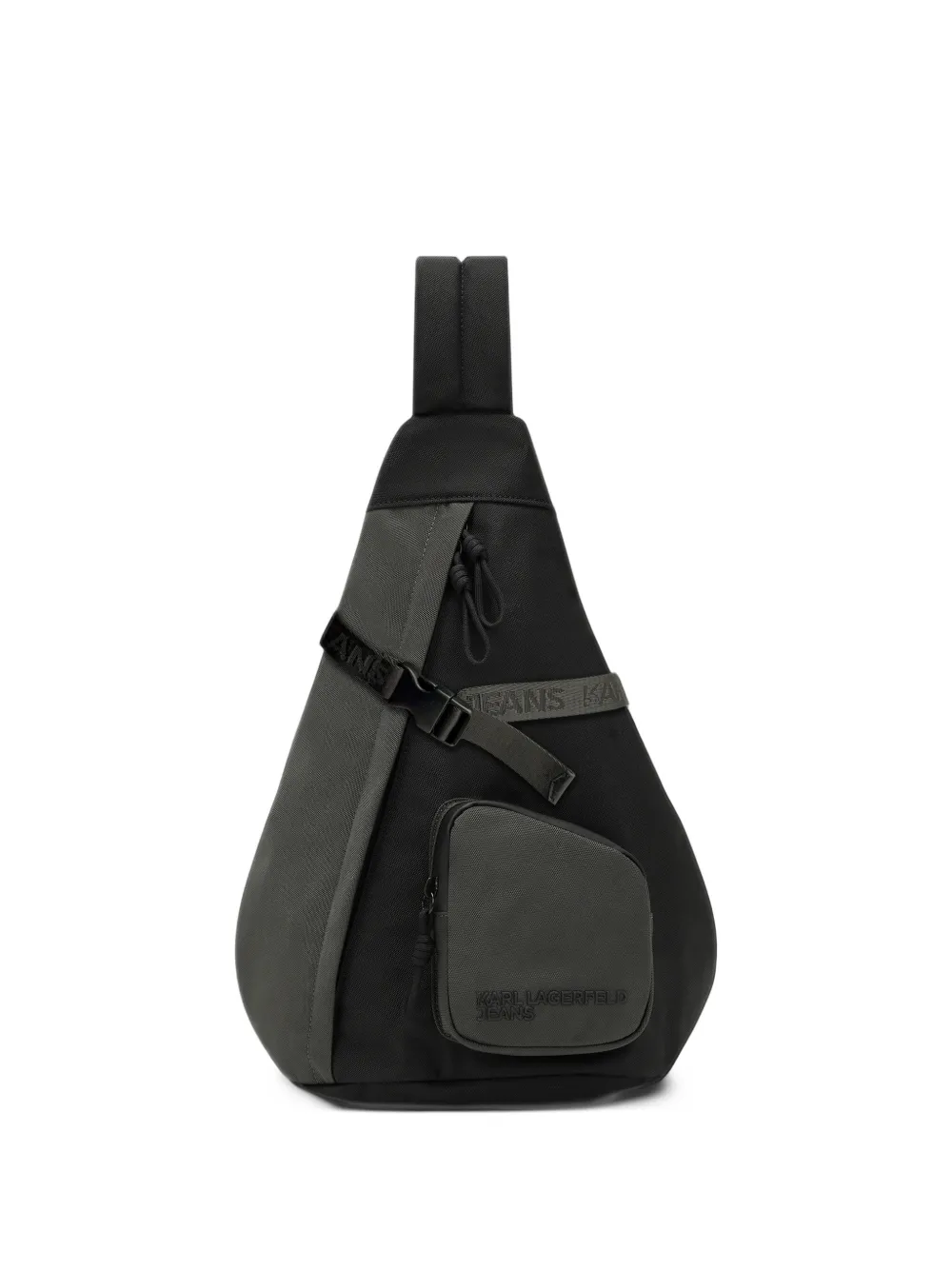 Karl Lagerfeld Jeans logo-patch messenger bag - Nero