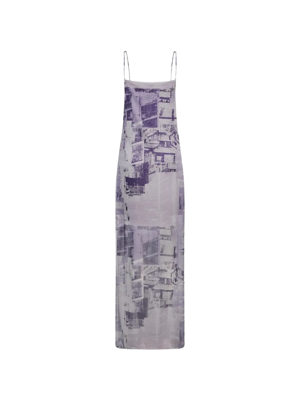 Karl Lagerfeld Jeans graphic-print maxi dress Paars
