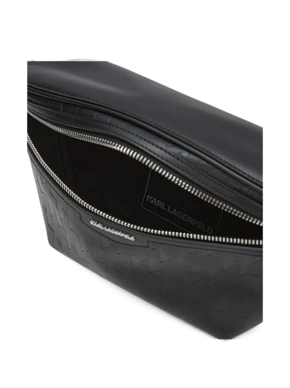 Karl Lagerfeld K Loom leather belt bag Zwart