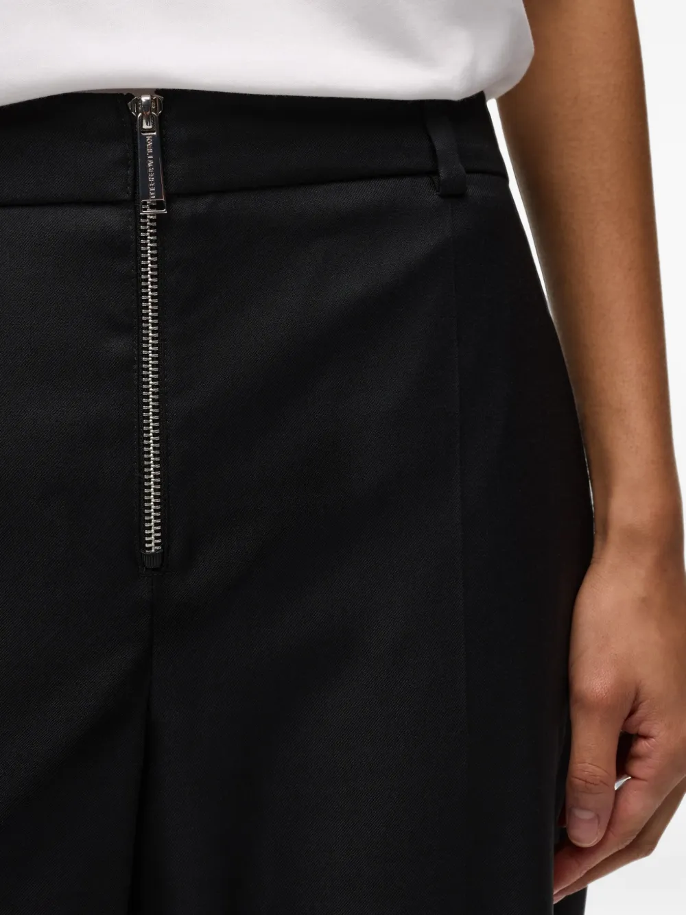 Karl Lagerfeld exposed zip tailored pants Zwart